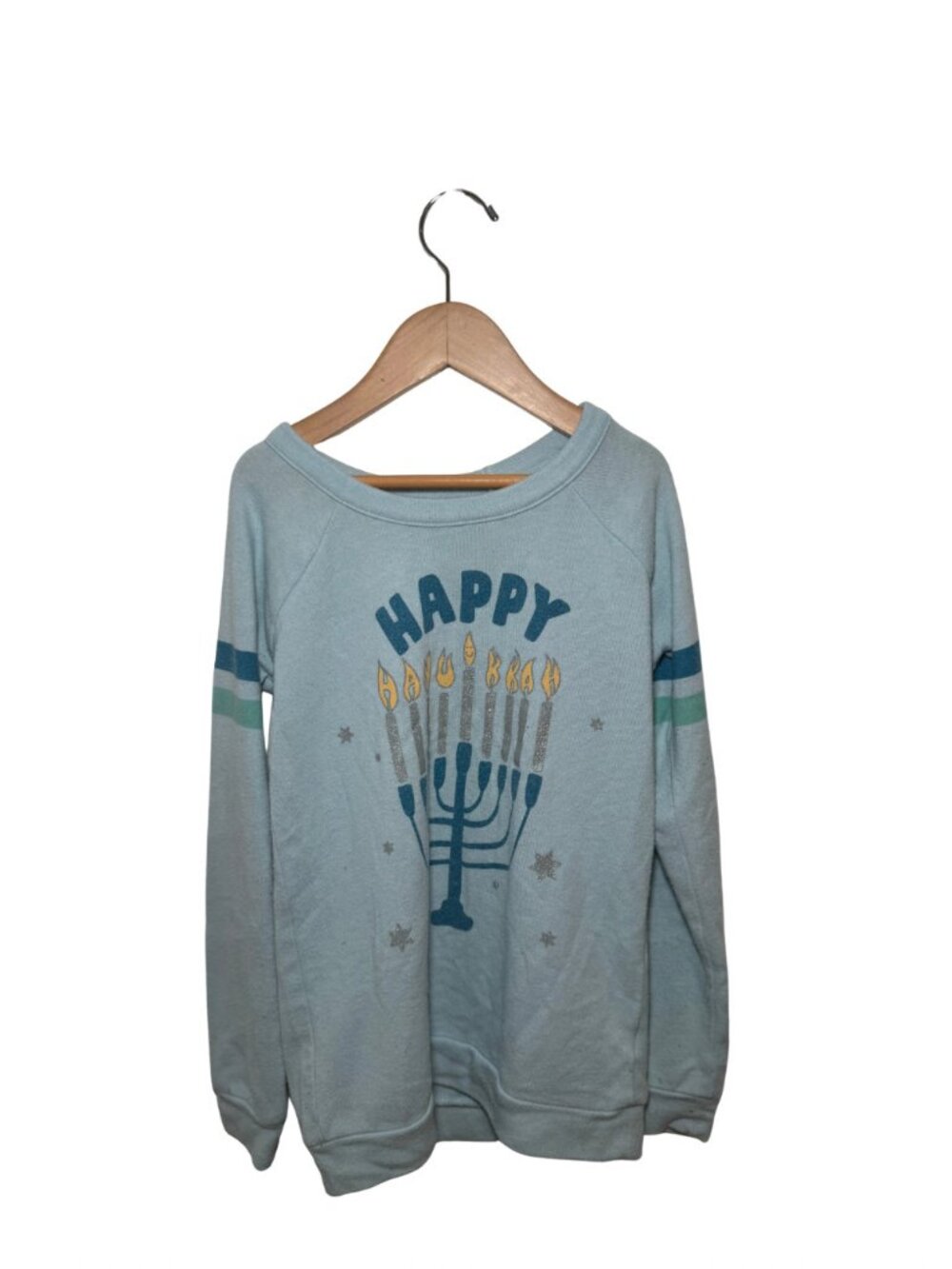 Chaser Light Blue Happy Hanukkah Sweatshirt 8